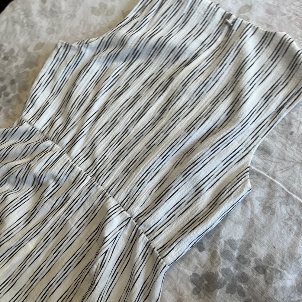 Calvin Klein Black Striped and White Sleeveless Sundress - Picture 12 of 14
